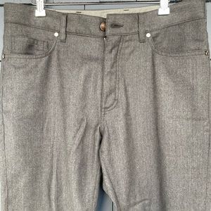 Ermenegildo Zegna Five Pocket Light Gray Wool Flannel Jeans 34 x 25